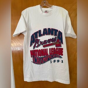 Atlanta Braves 1991 Champions White T-Shirt